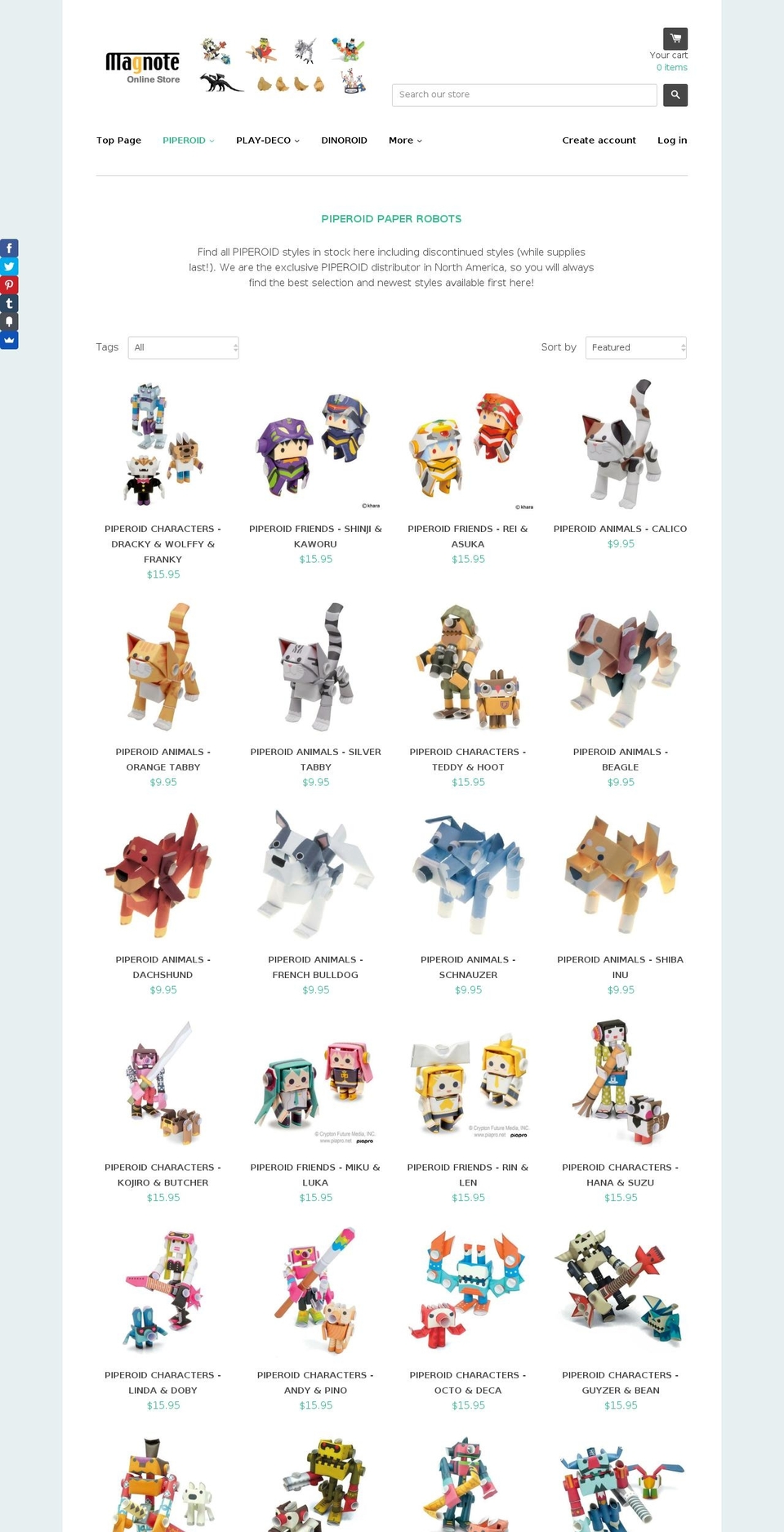 piperoids.com shopify website screenshot