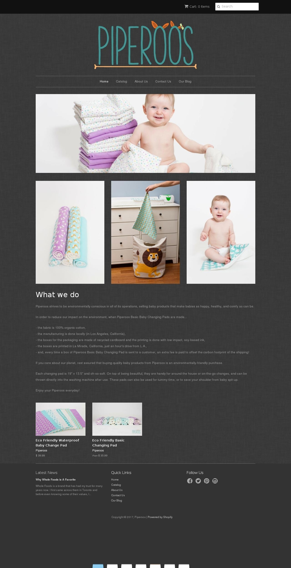 piperoos.com shopify website screenshot
