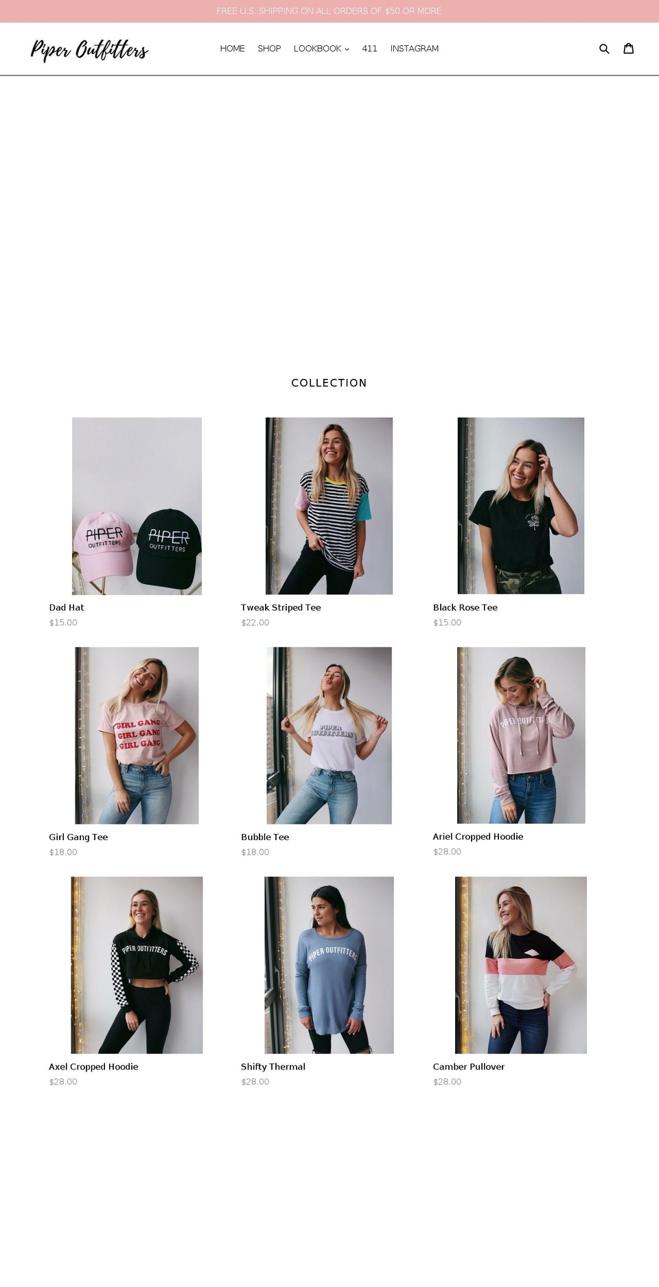 piperoutfitters.com — Shopify storefront screenshot