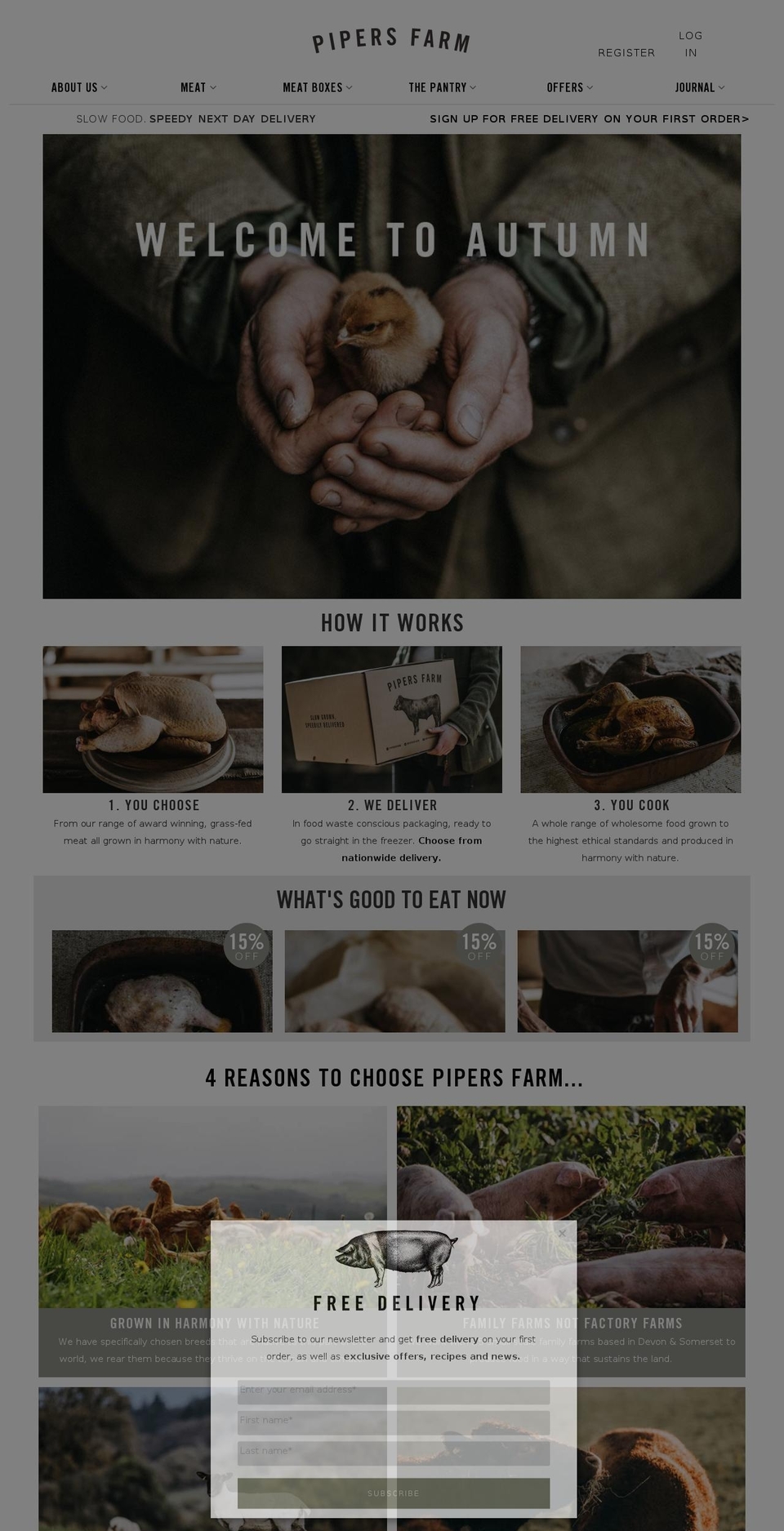 pipersfarm.co.uk shopify website screenshot