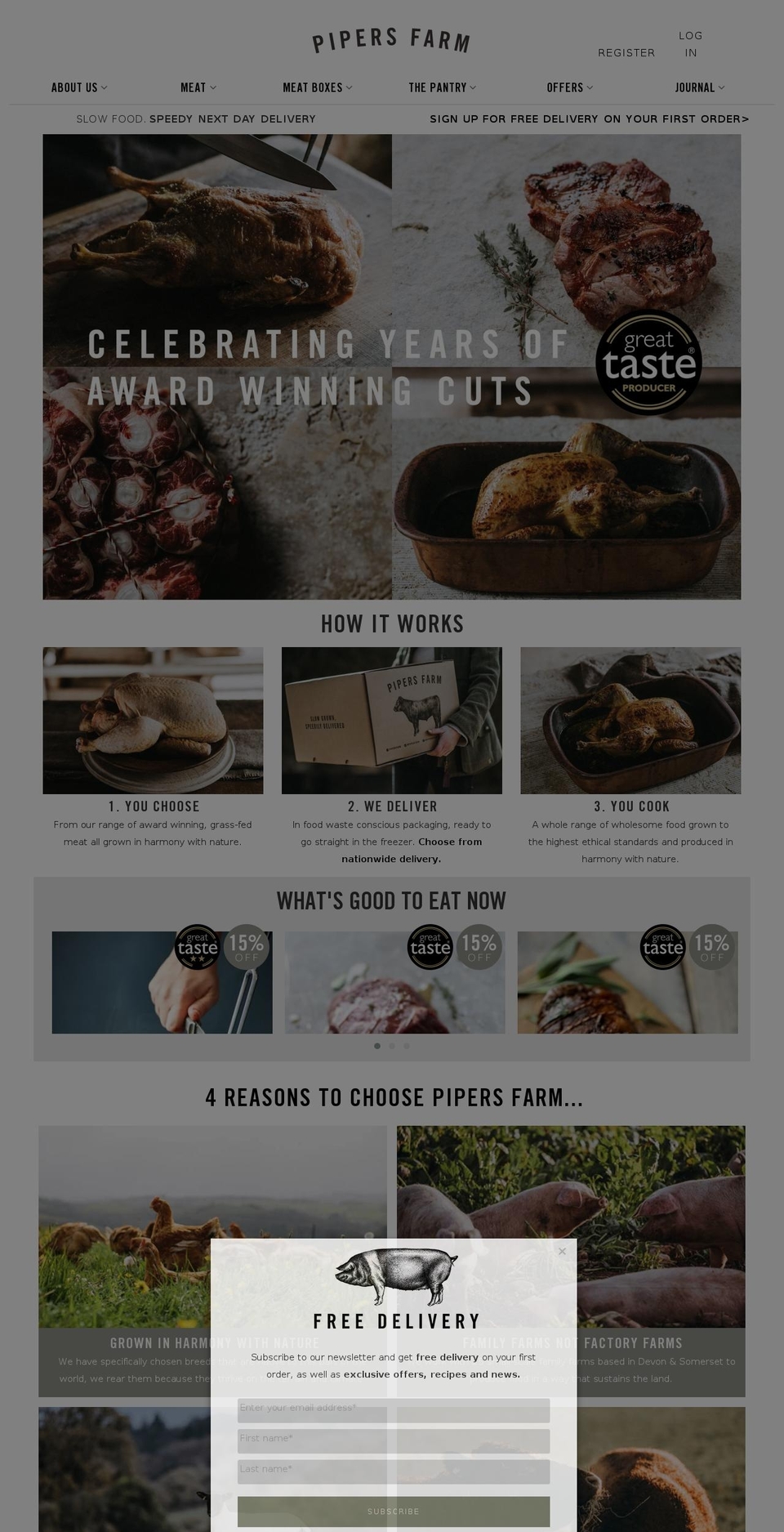 pipersfarm.com shopify website screenshot