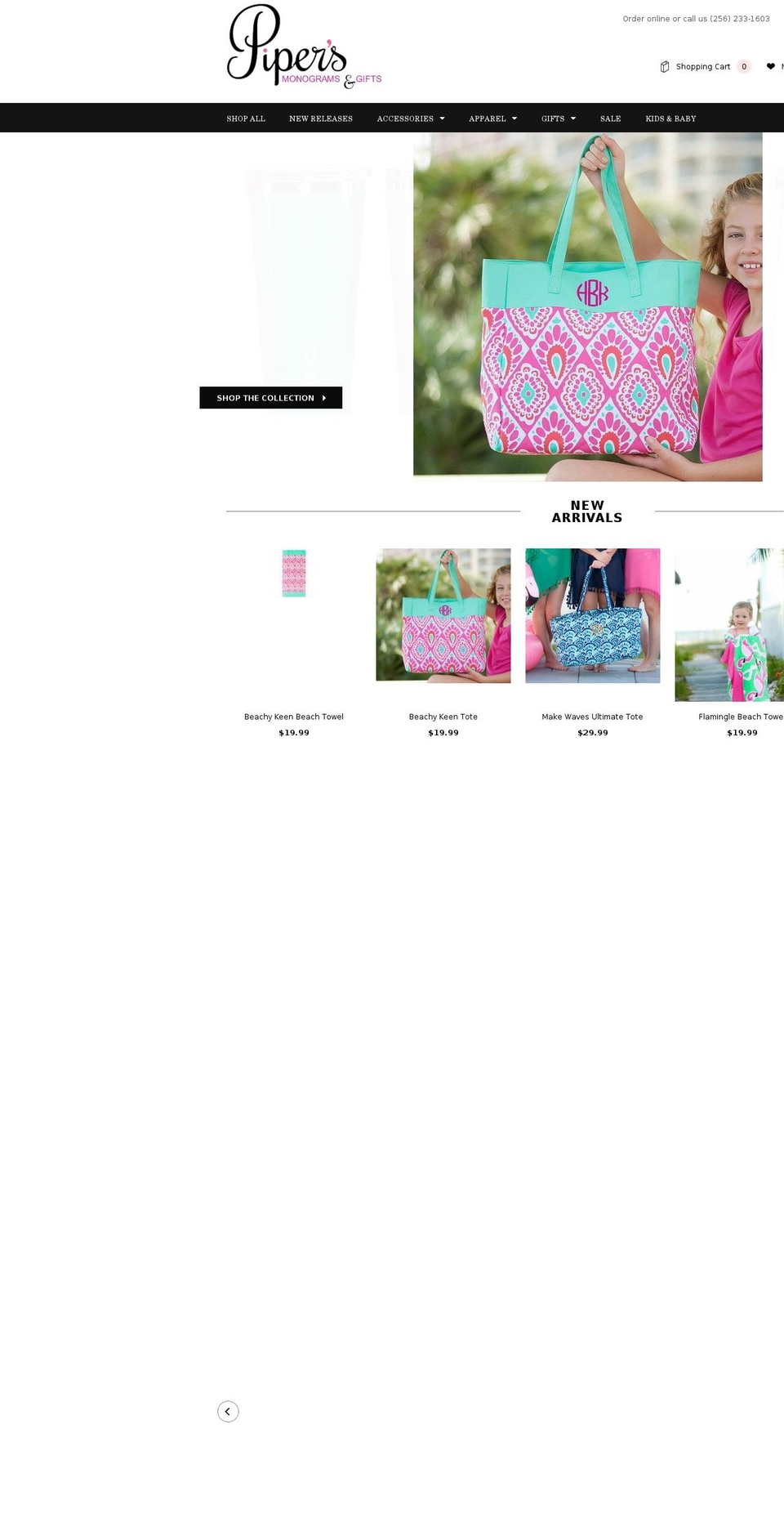 pipersgifts.com — Shopify storefront screenshot