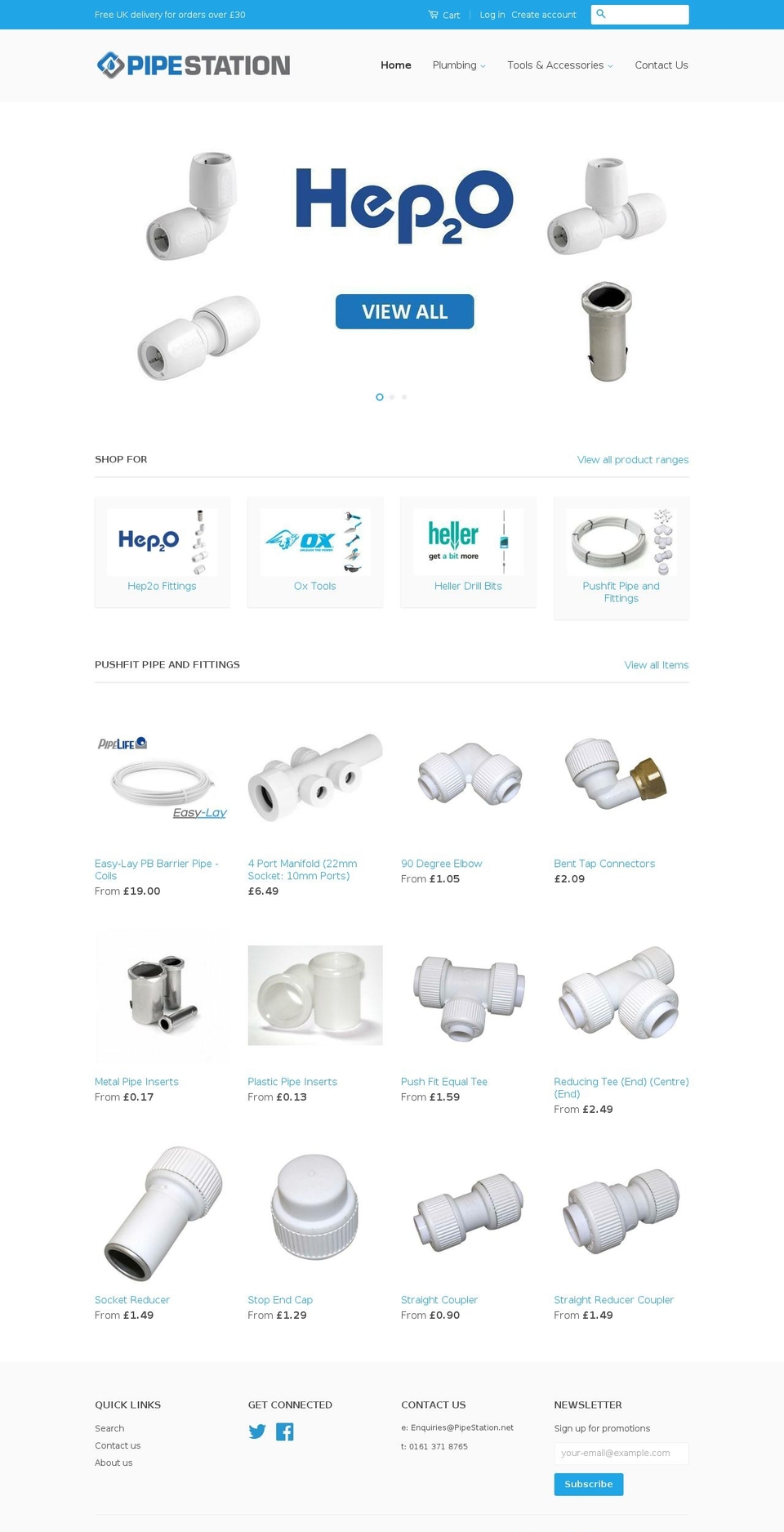 pipestation.net shopify website screenshot