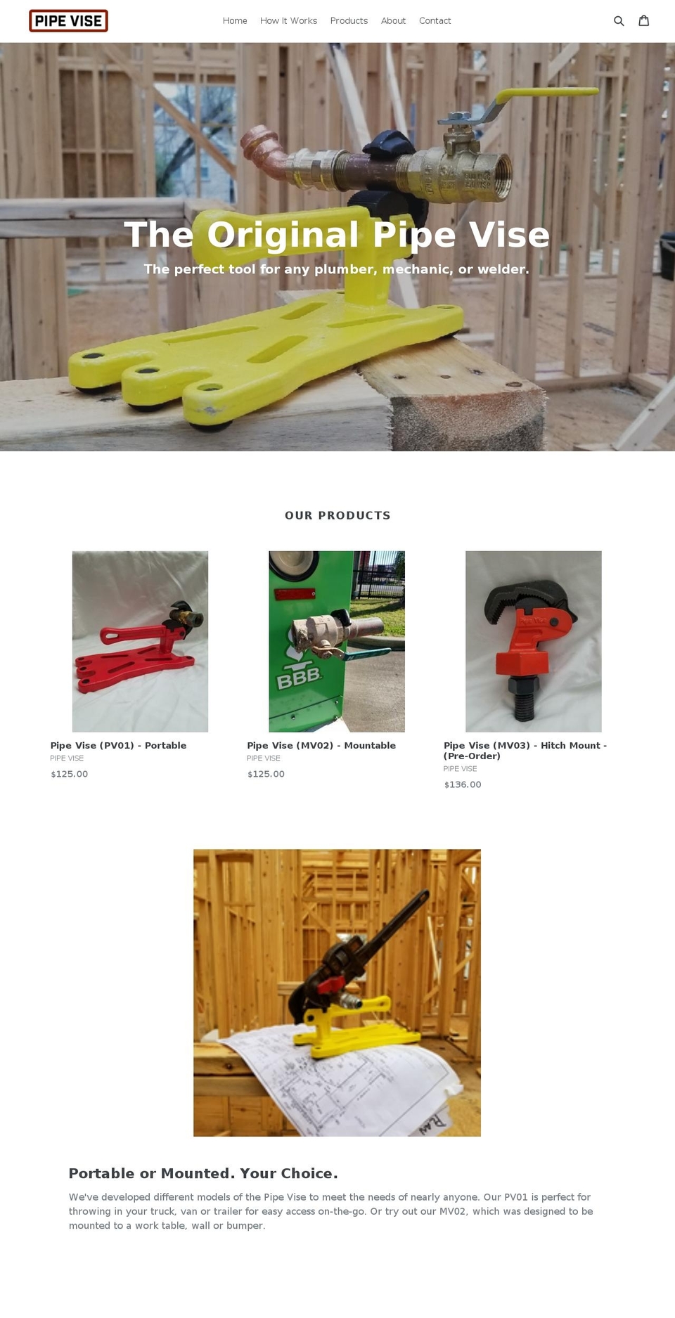 pipevise.com — Shopify storefront screenshot