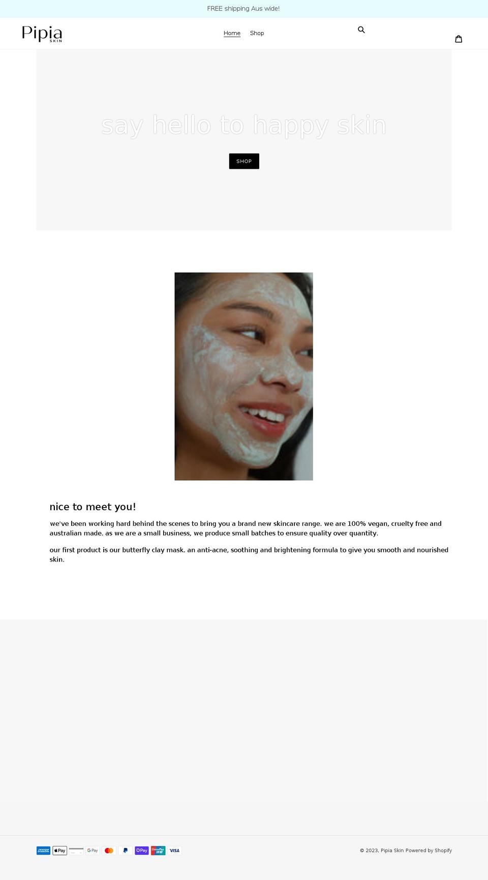 pipiaskin.com shopify website screenshot