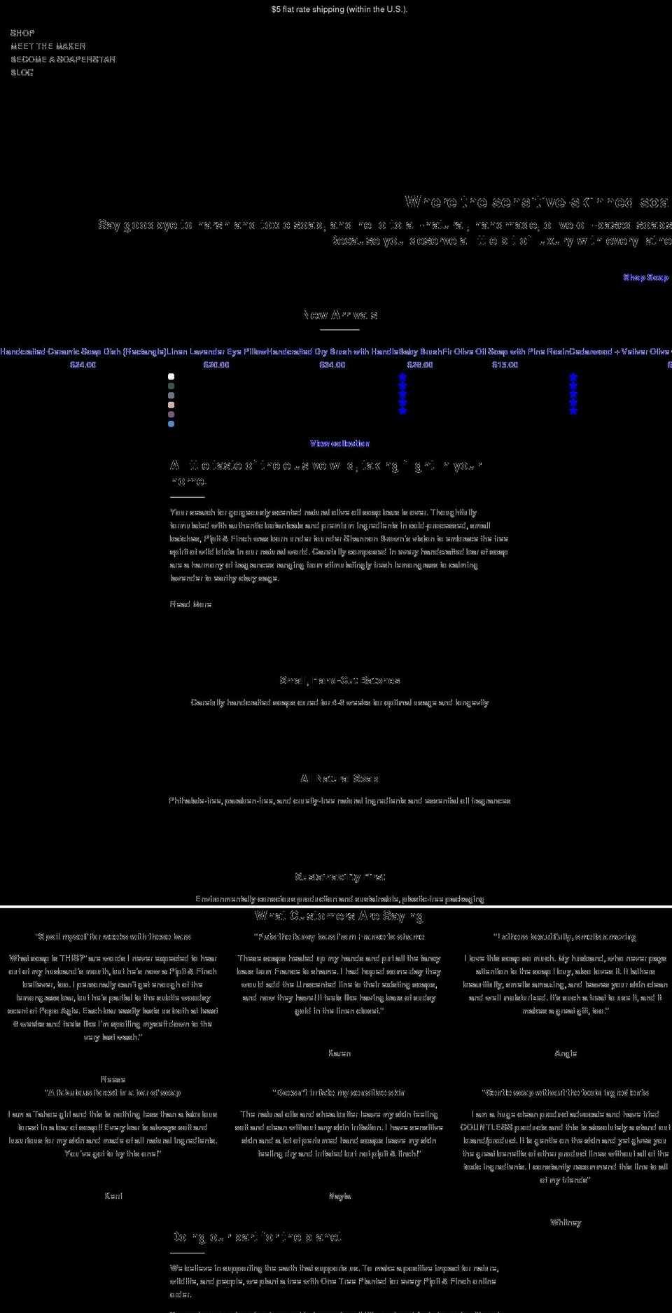 pipitandfinch.com shopify website screenshot