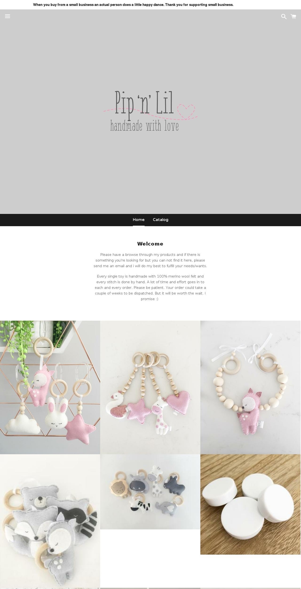 pipnlil.com shopify website screenshot