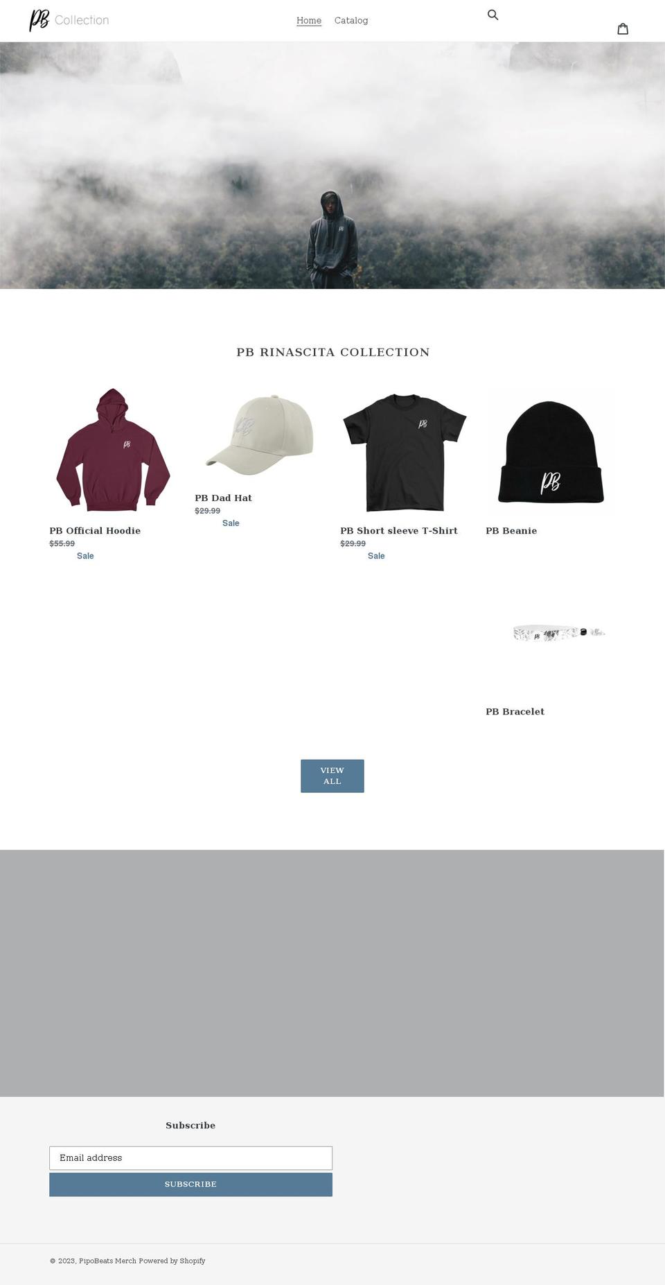 pipobeats-merch.myshopify.com shopify website screenshot