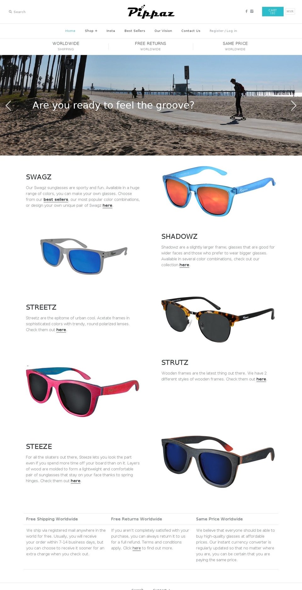 pippaz.com shopify website screenshot
