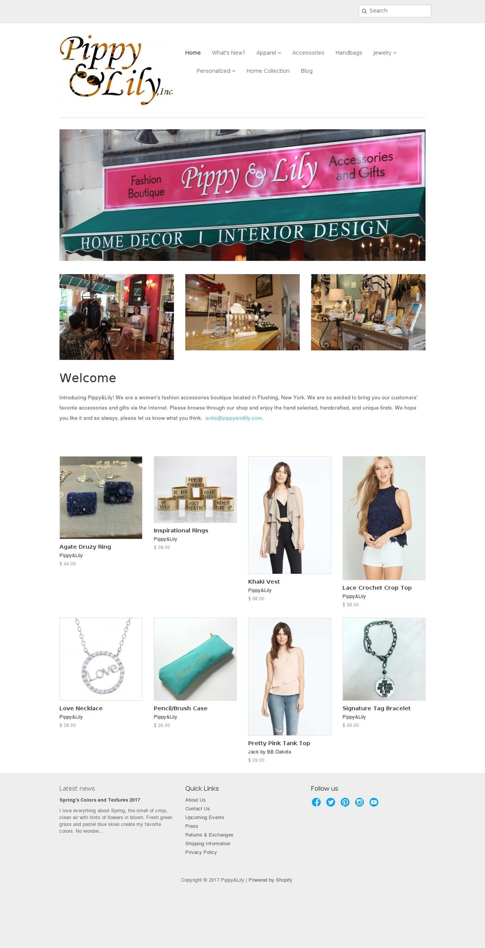 pippyandlily.com shopify website screenshot