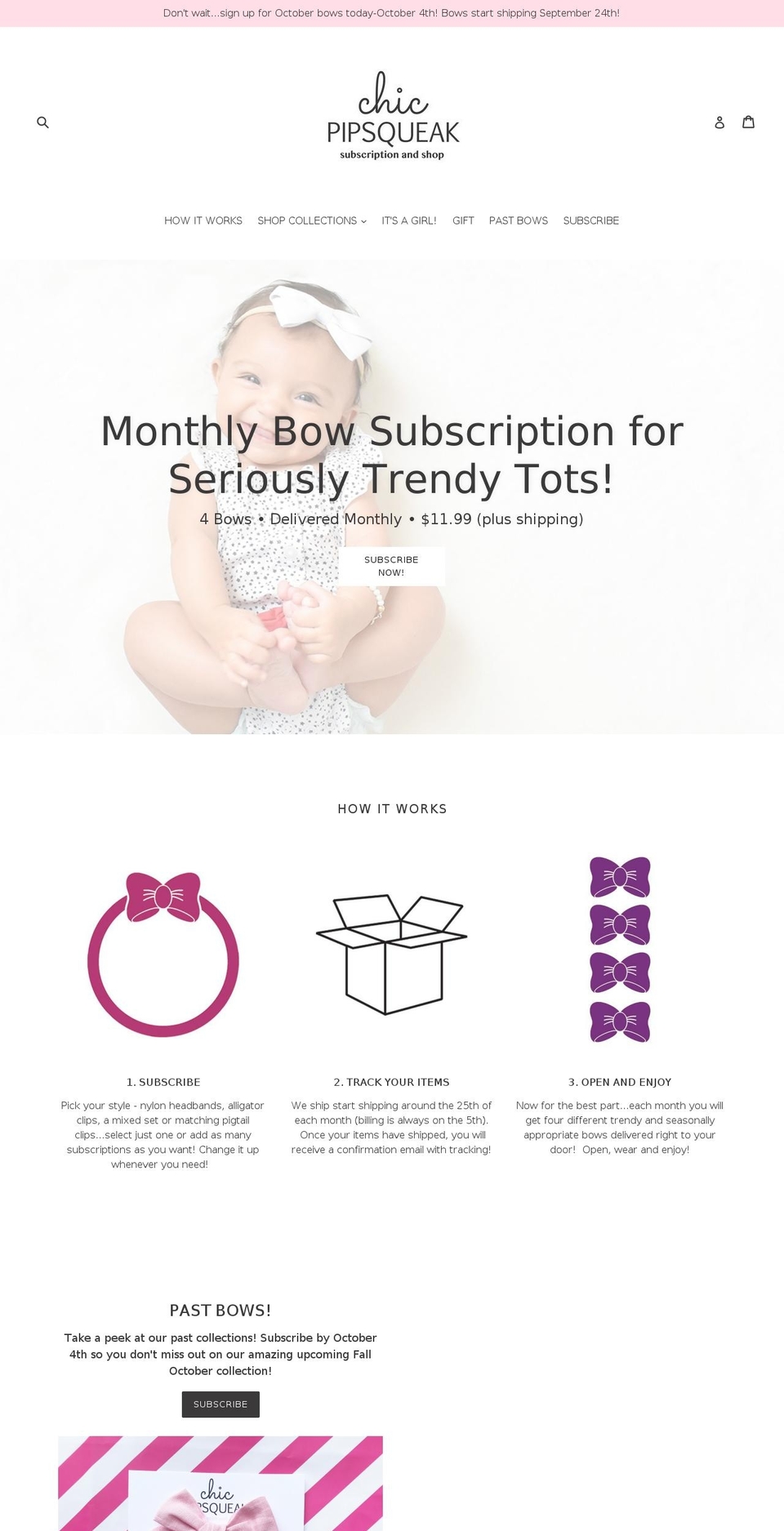 pipsqueakchic.com — Shopify storefront screenshot
