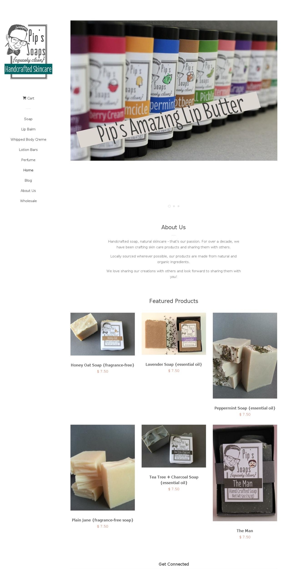 pipssqueakycleansoaps.com shopify website screenshot