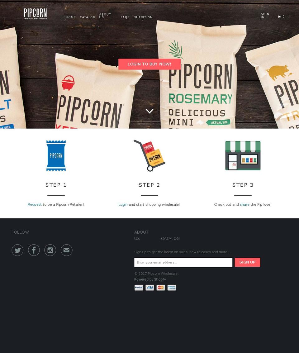 pipwholesale.com shopify website screenshot