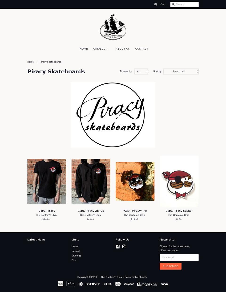 piracyswagwear.com — Shopify storefront screenshot