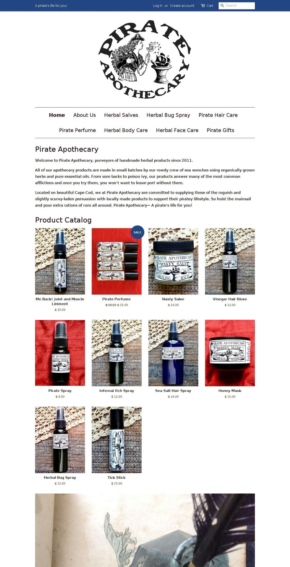 pirateapothecary.com — Shopify storefront screenshot