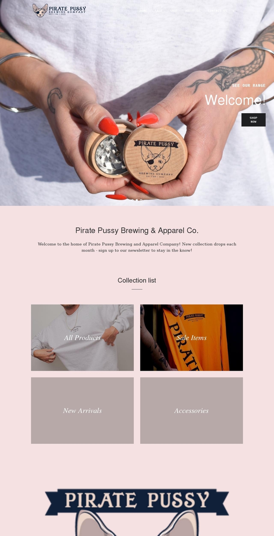 piratepbrewingco.com shopify website screenshot