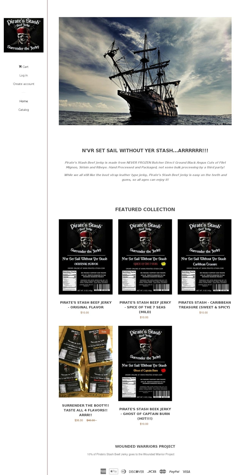 pirates-stash.com — Shopify storefront screenshot