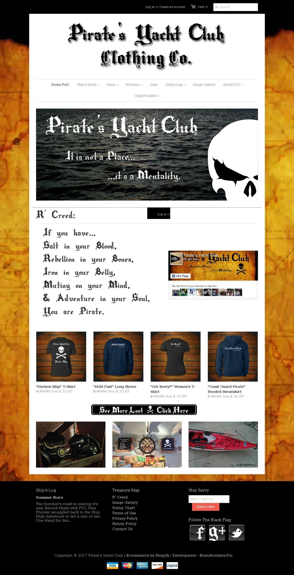 piratesyachtclub.com shopify website screenshot