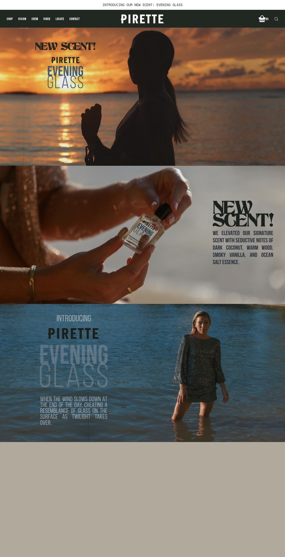 pirettebeach.com shopify website screenshot