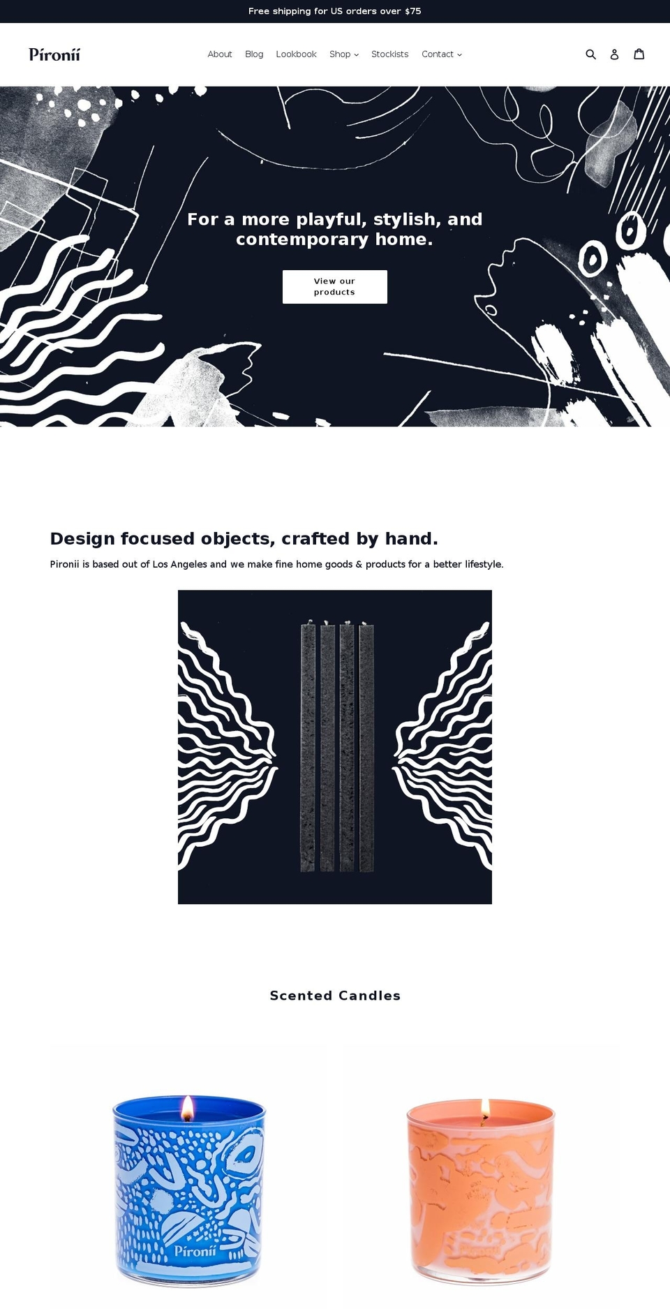 pironii.com — Shopify storefront screenshot