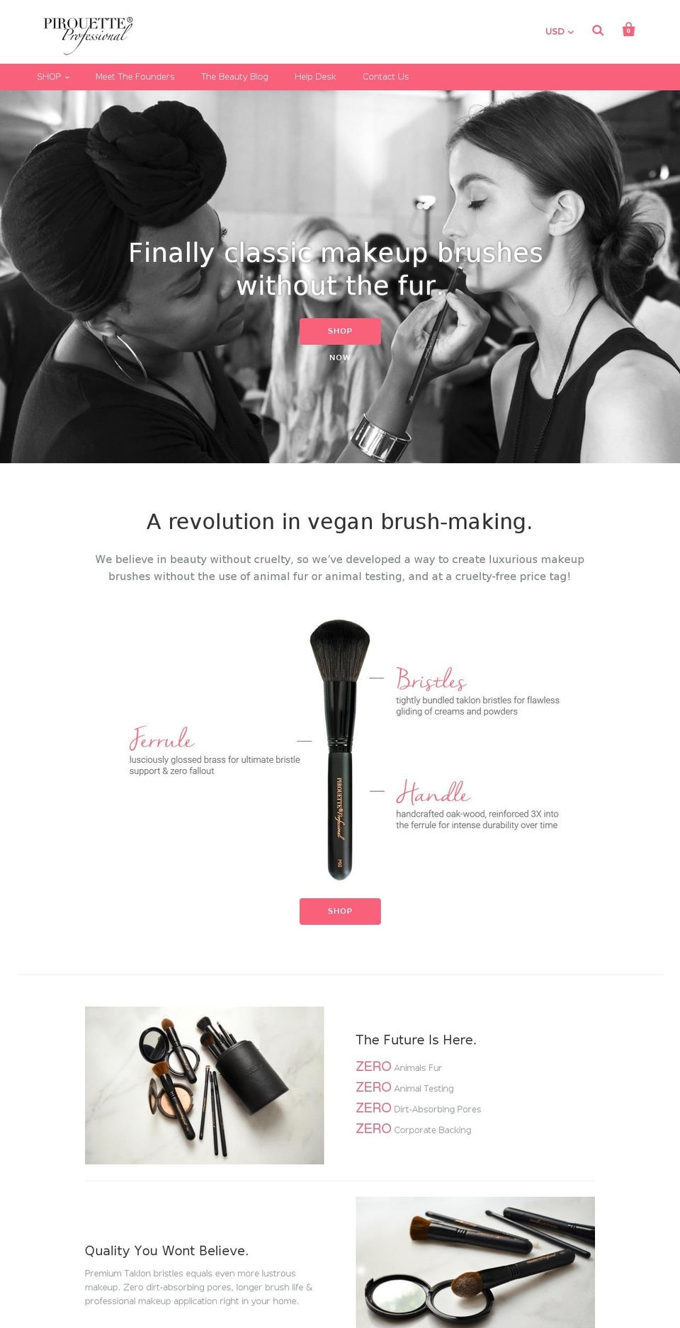pirouettepro.com shopify website screenshot