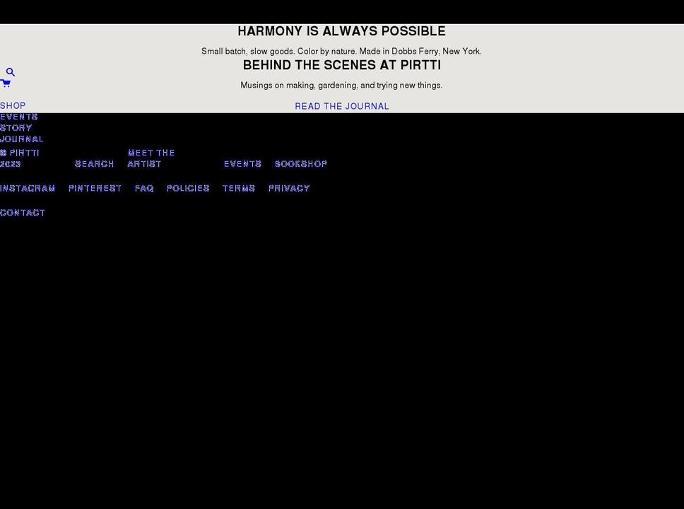 pirtti.com shopify website screenshot