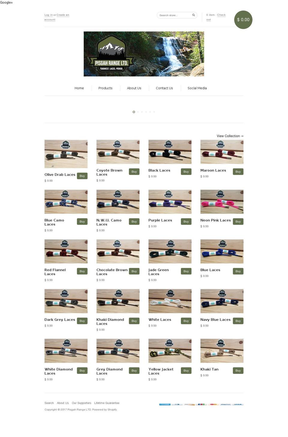 pisgahrangeltd.com shopify website screenshot