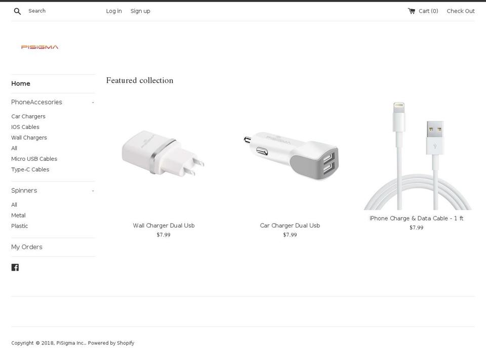 pisigmaworld.com — Shopify storefront screenshot