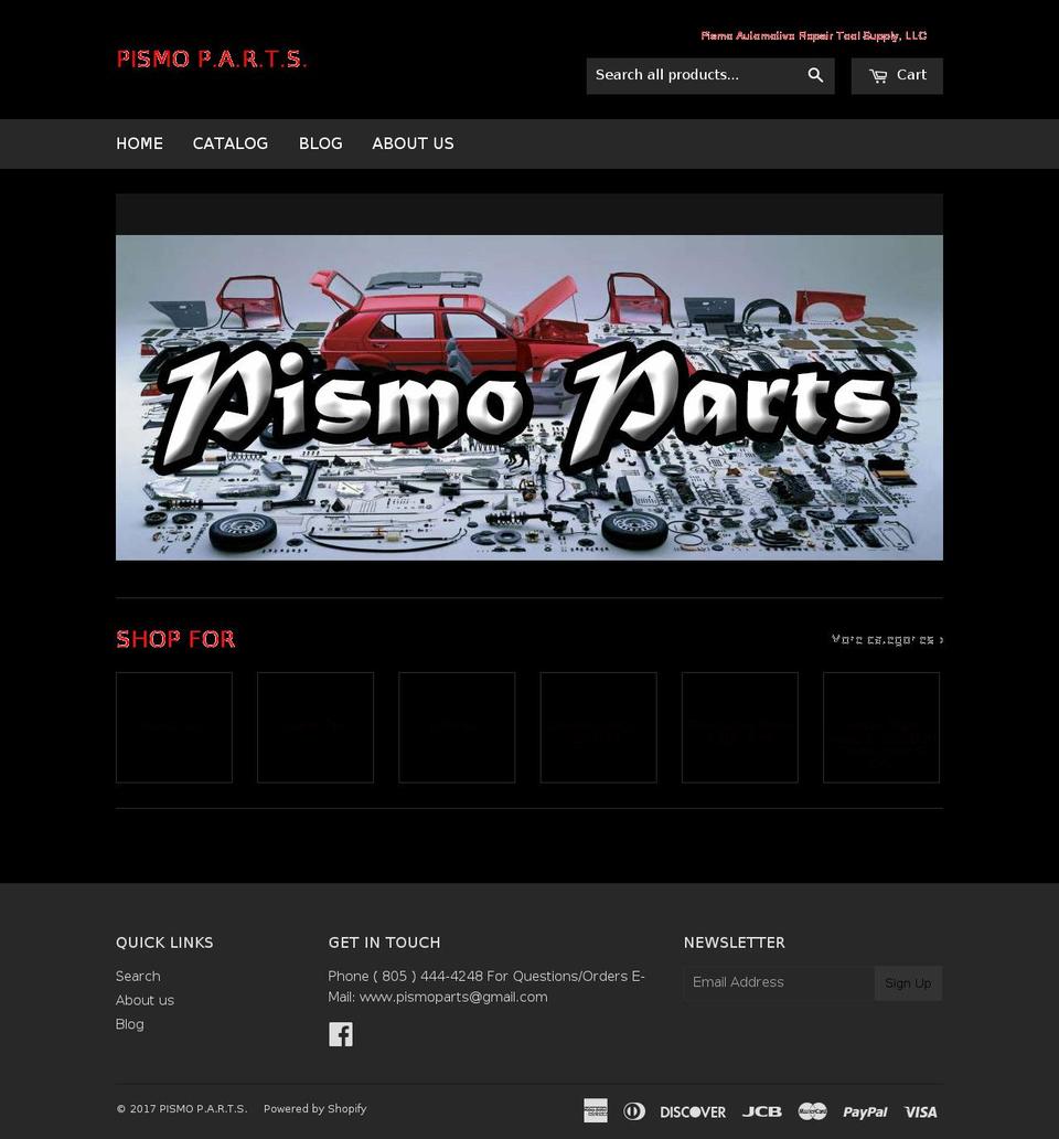 pismoparts.com shopify website screenshot