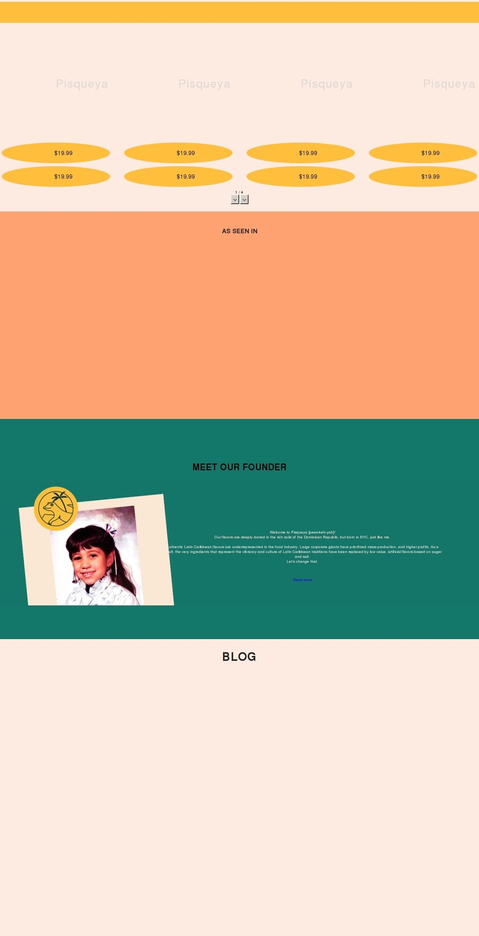 pisqueya.com shopify website screenshot