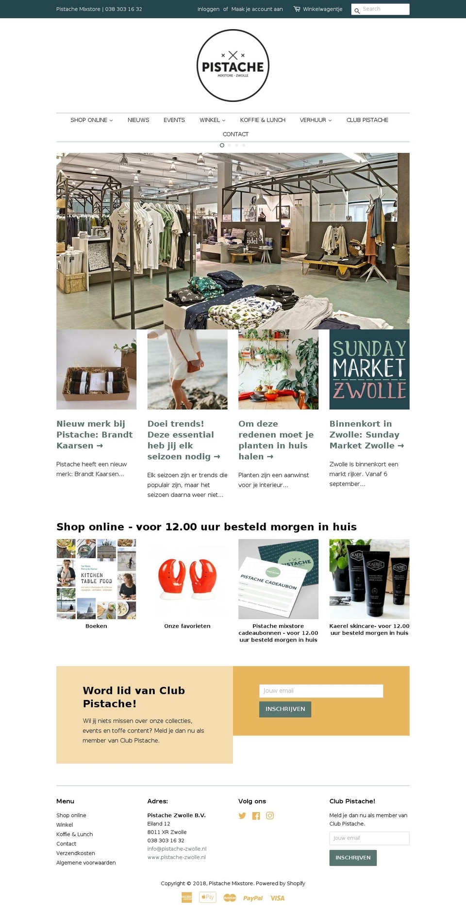 pistache-coffee.com — Shopify storefront screenshot
