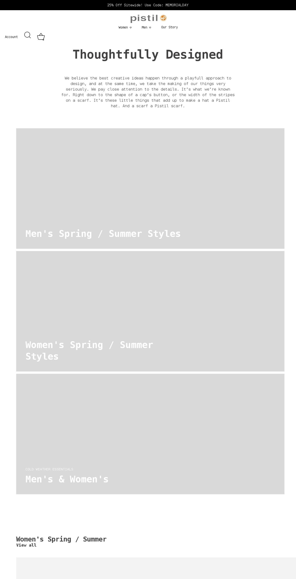 pistil-designs-ecommerce-store.myshopify.com — Shopify storefront screenshot