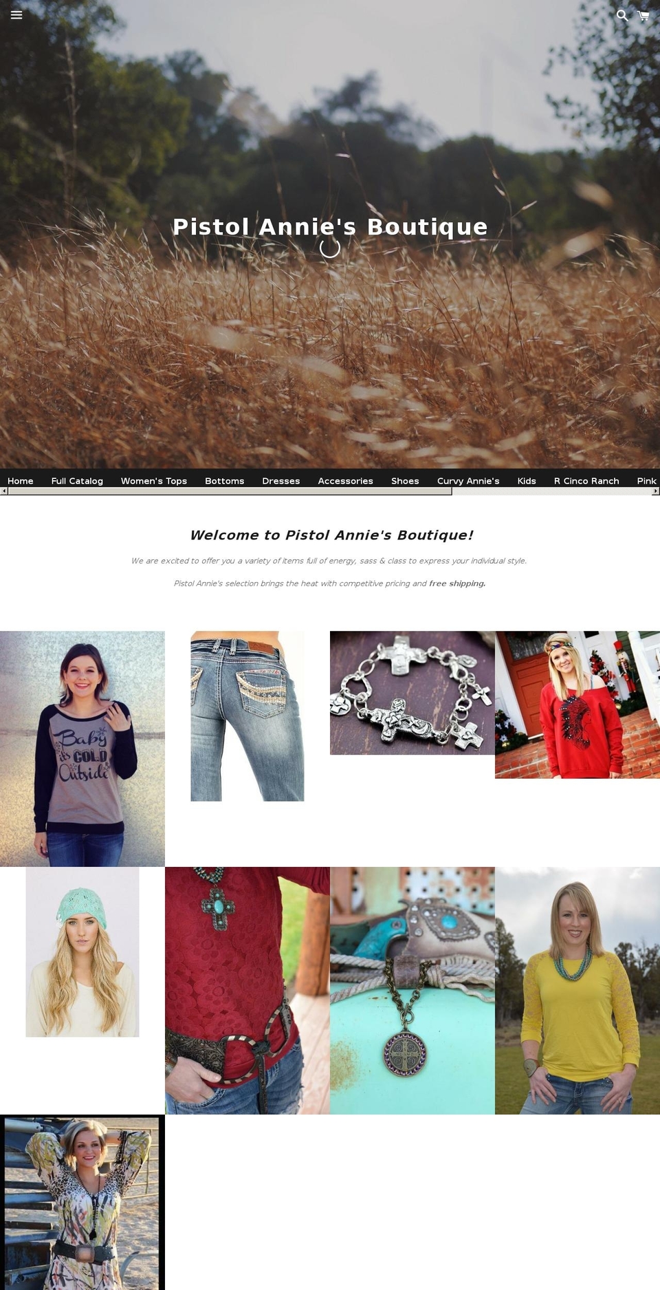 pistolanniesboutique.biz shopify website screenshot