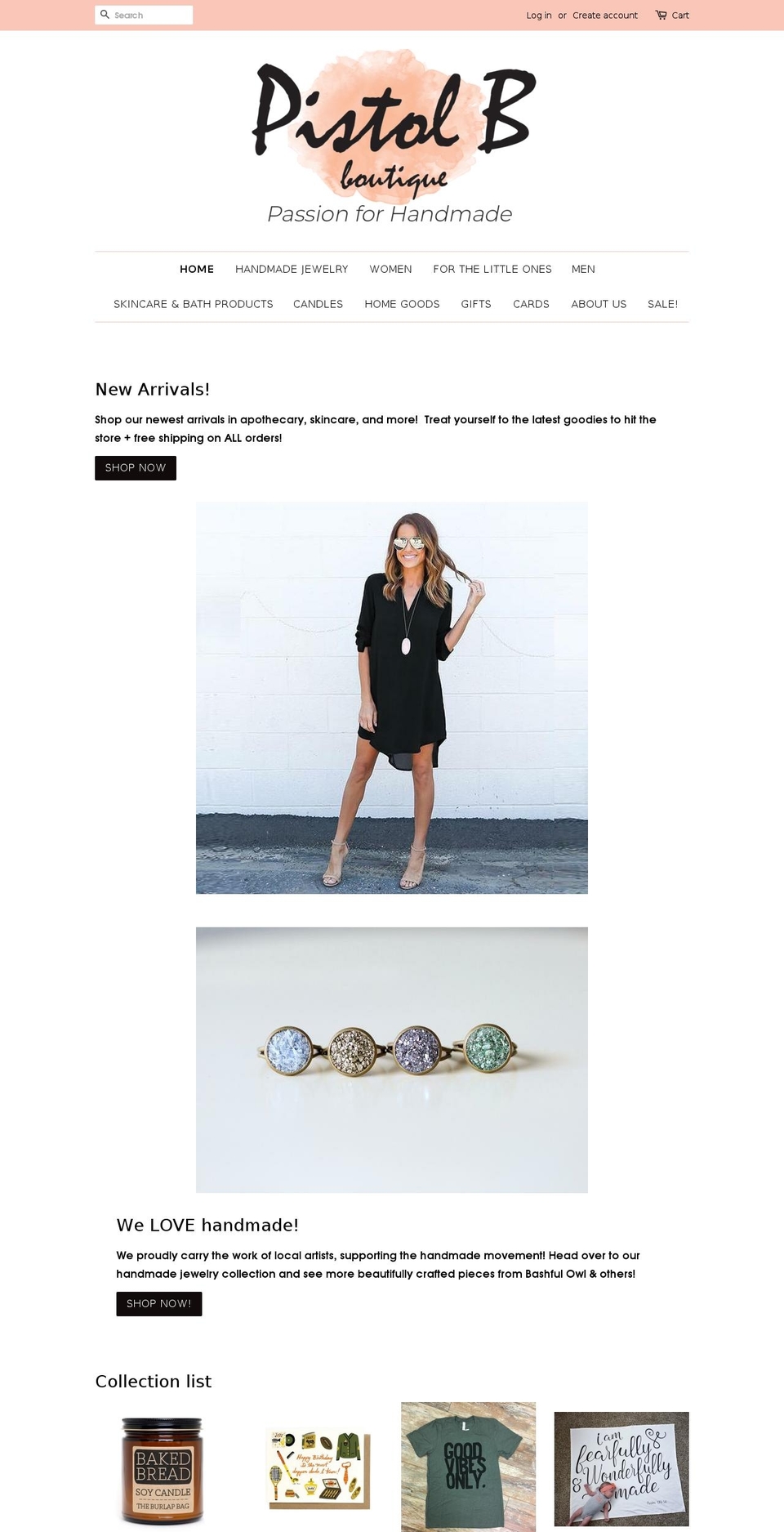 pistolb.com — Shopify storefront screenshot