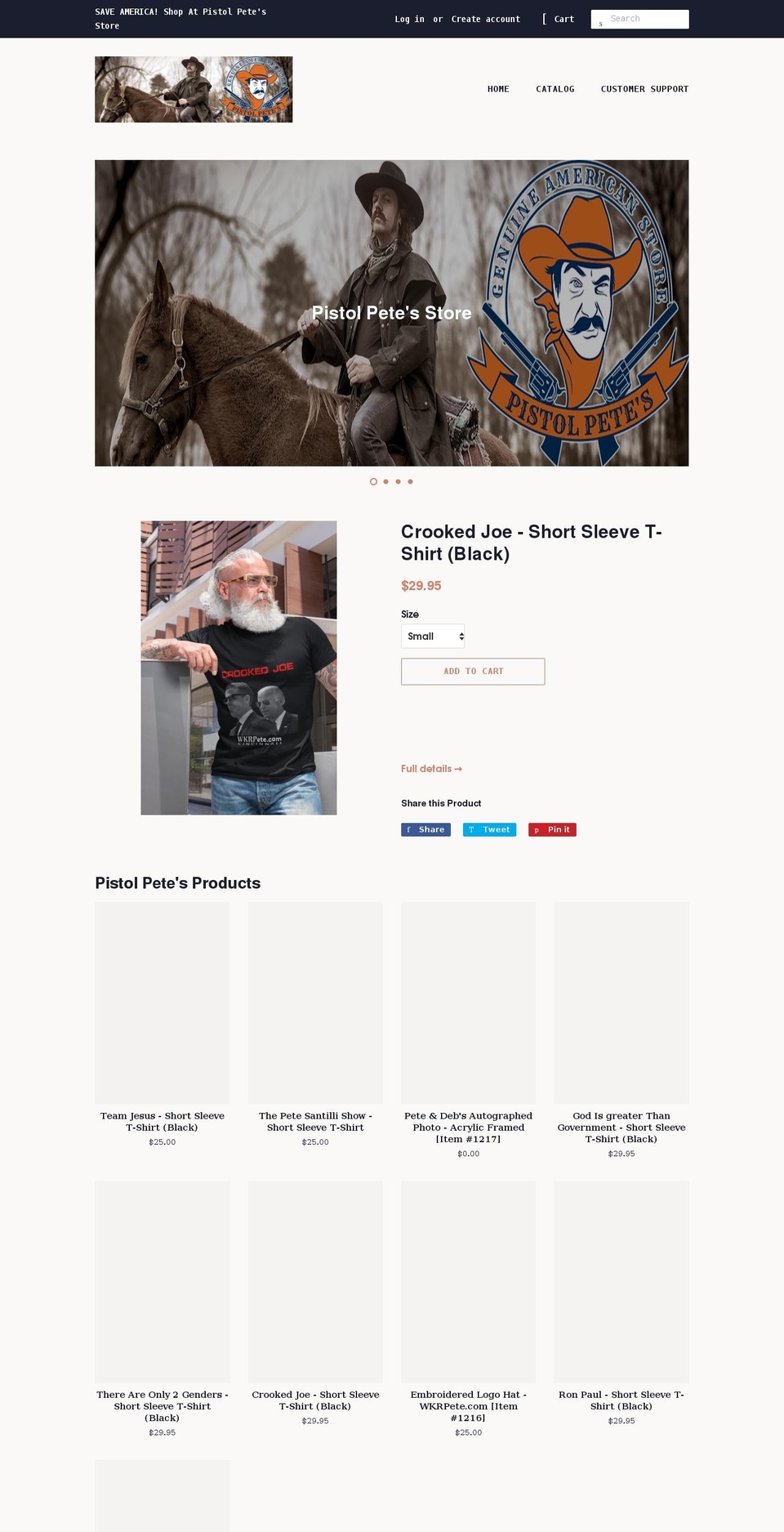 pistolpetestore.com shopify website screenshot