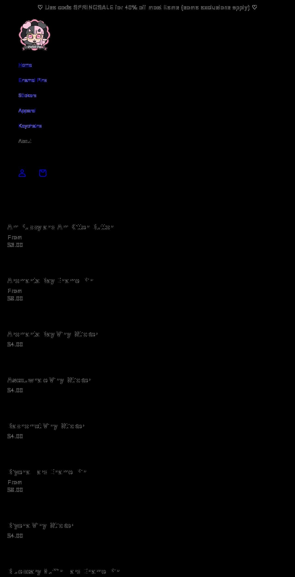 pistolpie.com shopify website screenshot