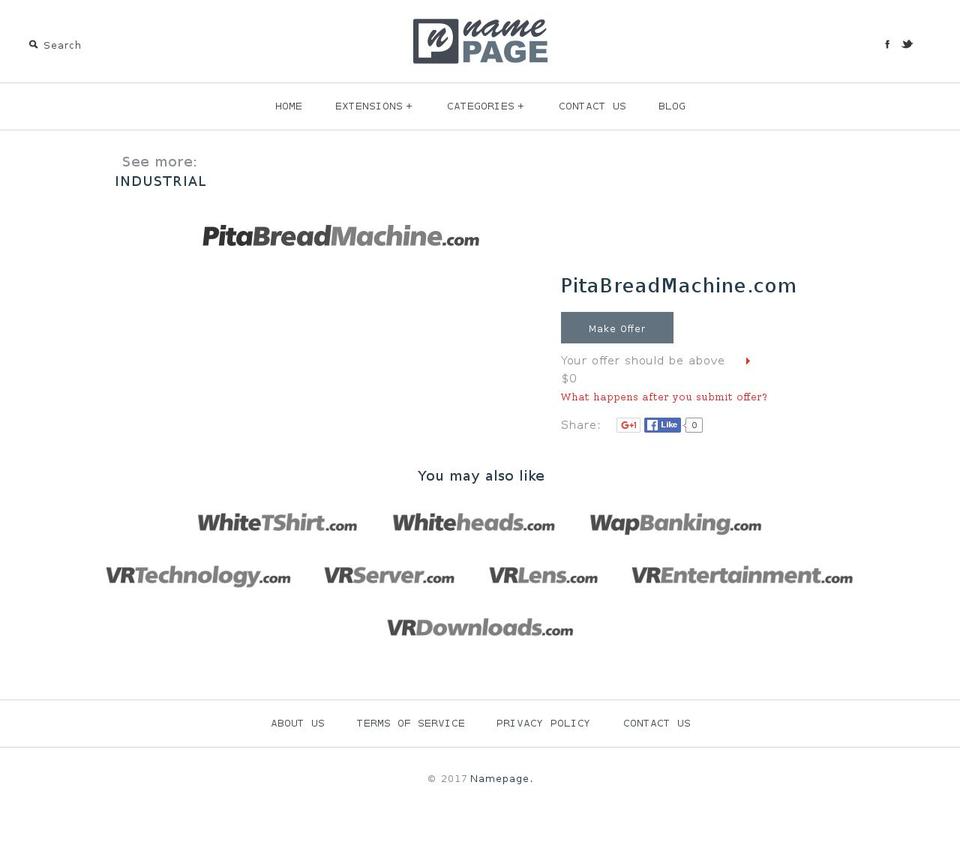 pitabreadmachine.com shopify website screenshot
