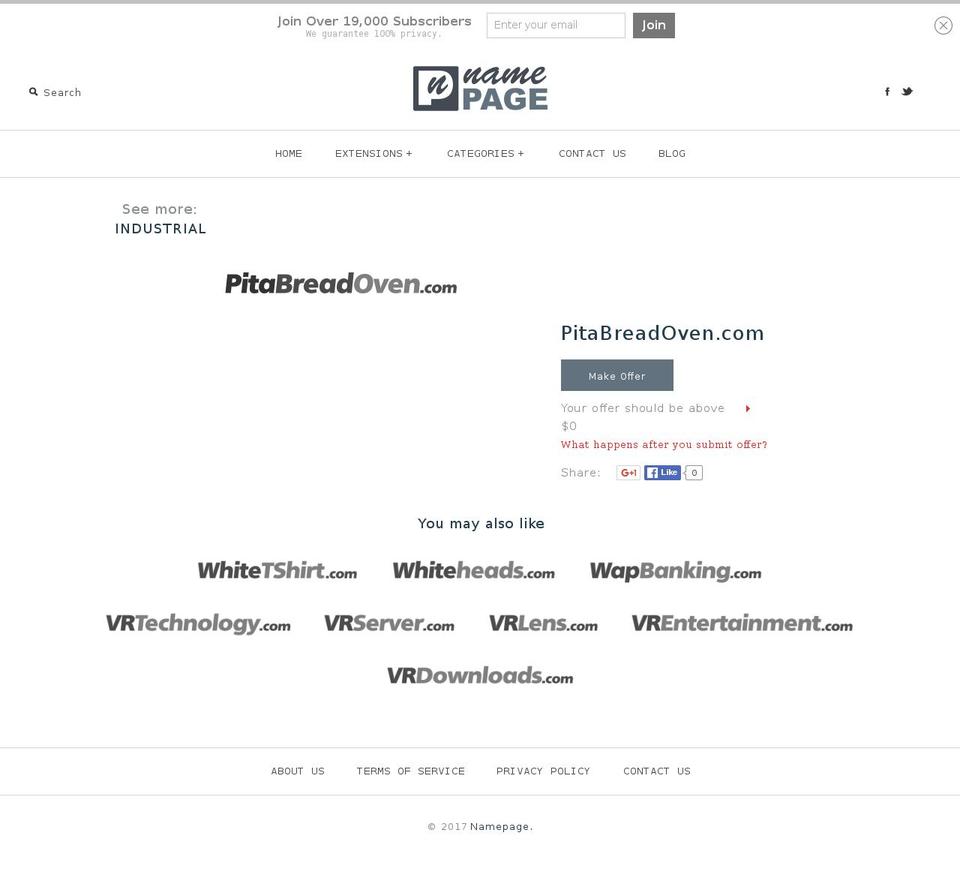 pitabreadoven.com shopify website screenshot