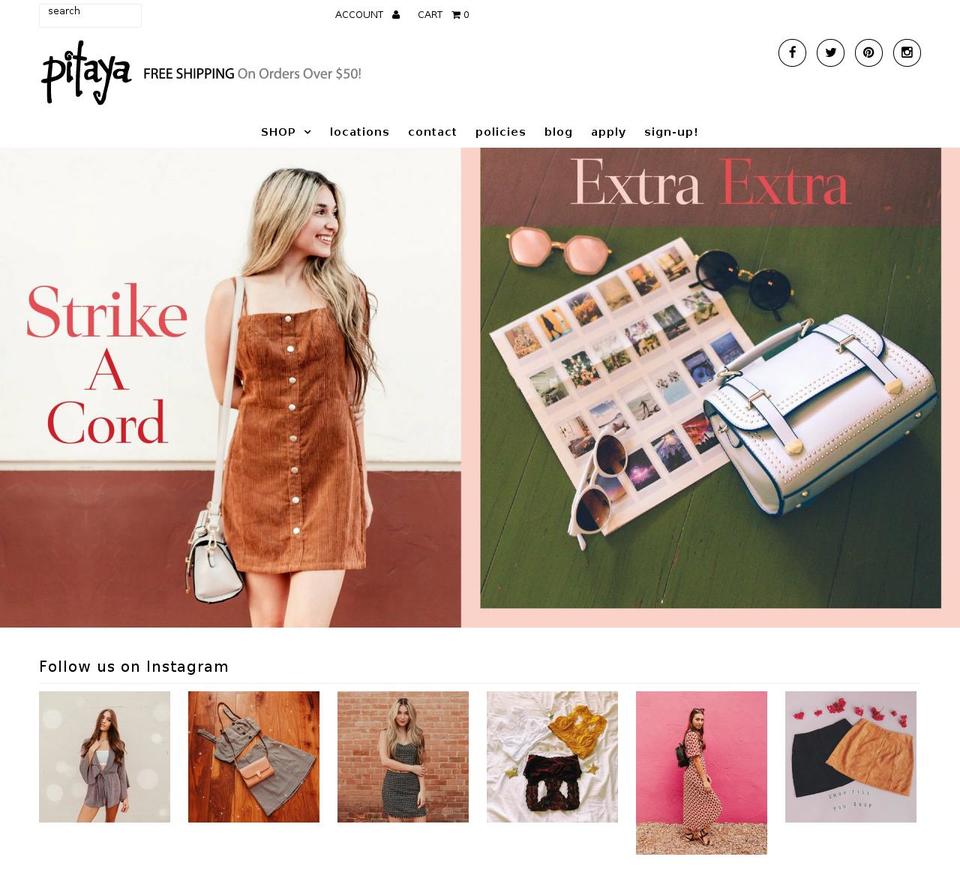 pitayaonline.com shopify website screenshot