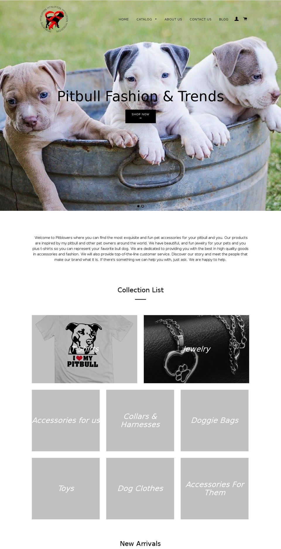 pitblovers.com — Shopify storefront screenshot