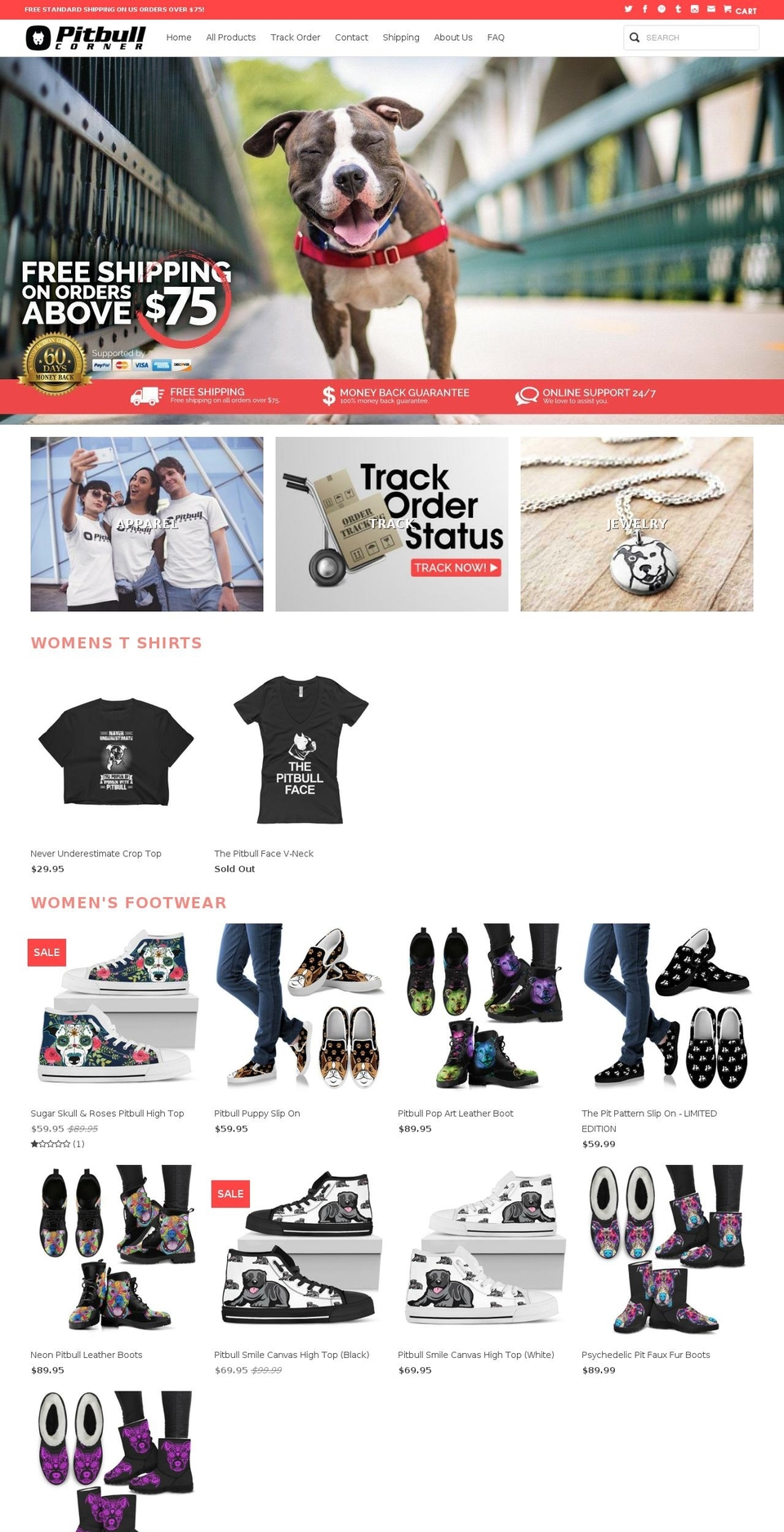 pitbullcorner.com — Shopify storefront screenshot