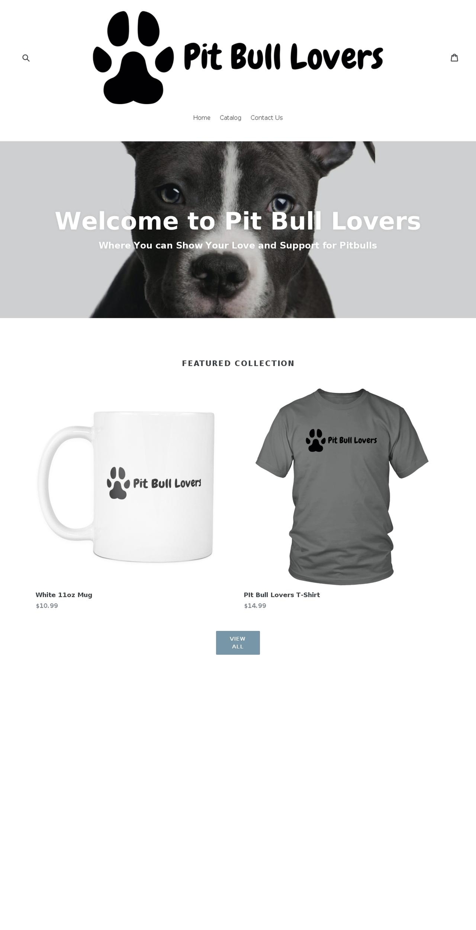 pitbullloversonline.com — Shopify storefront screenshot