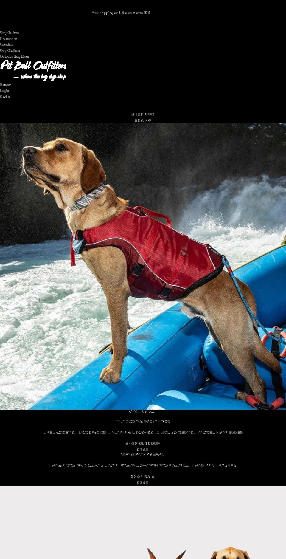 pitbulloutfitters.com shopify website screenshot