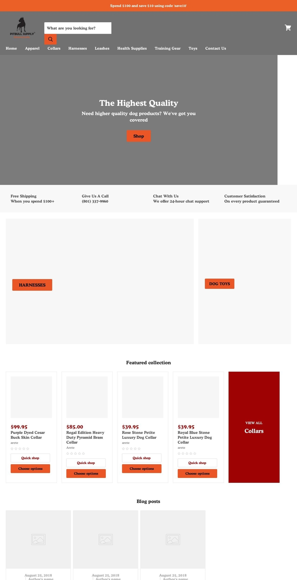 pitbullsupply.com shopify website screenshot