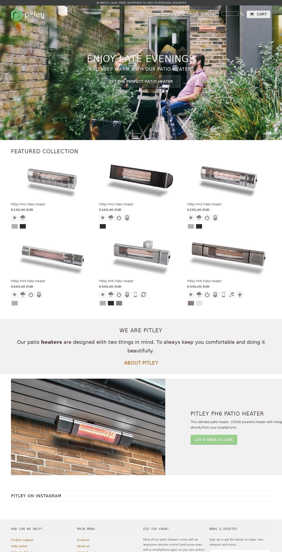pitley.com shopify website screenshot