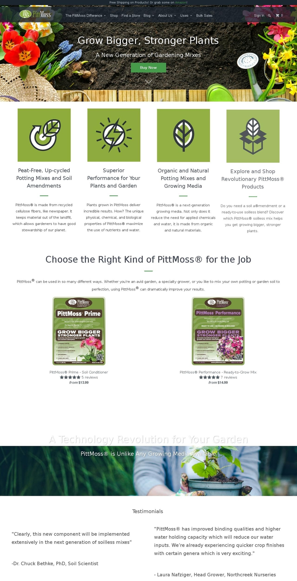 pitmoss.com shopify website screenshot