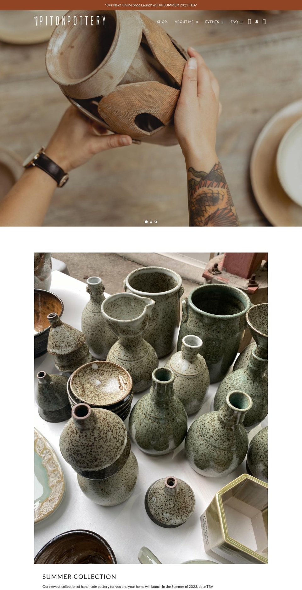 pitonpottery.ca shopify website screenshot