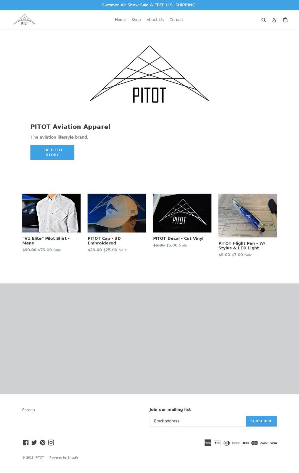 pitothreads.com — Shopify storefront screenshot