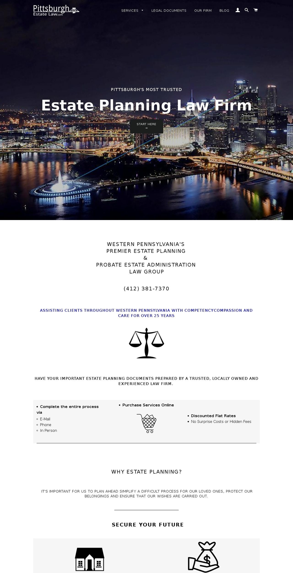 pittsburghestateplanninglaw.com — Shopify storefront screenshot