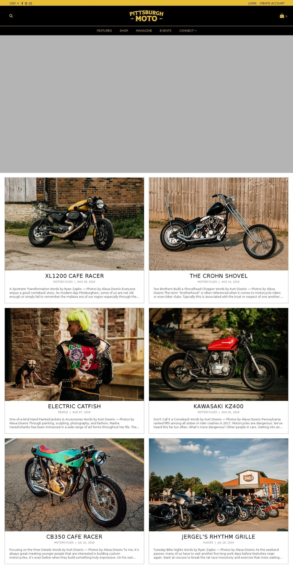 pittsburghmoto.com shopify website screenshot